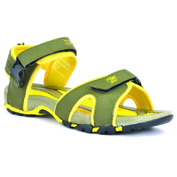 SDZ 116 Mens Mehndi & Yellow Sandals 06