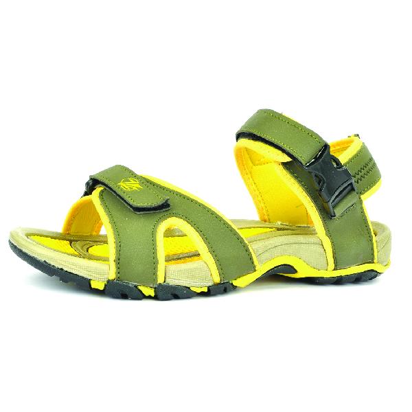SDZ 116 Mens Mehndi & Yellow Sandals