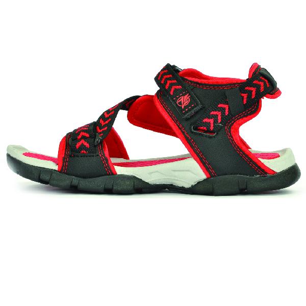 SDZ 117 Mens Black & Red Sandals 01