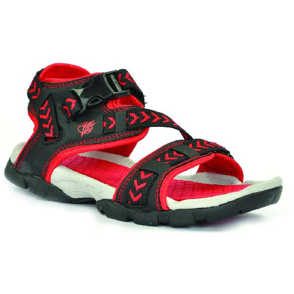SDZ 117 Mens Black & Red Sandals 05