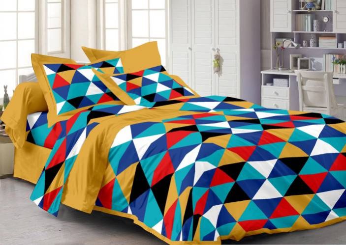 Cotton Printed Double Bed Sheet Set 05
