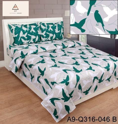 Cotton Printed Double Bed Sheet Set 02