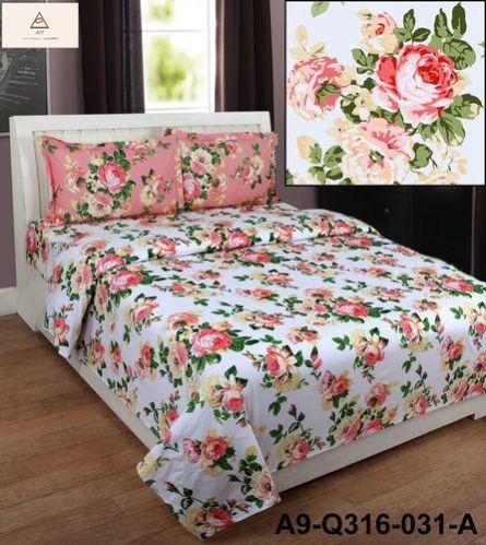 Cotton Printed Double Bed Sheet Set 04