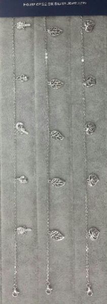 Silver Ladies CZ Anklet 04