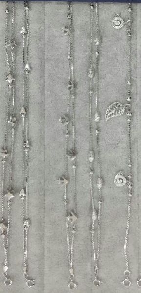 Silver Ladies CZ Anklet 09