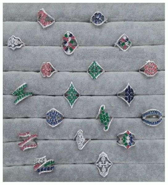 Silver Ladies CZ Fancy Ring 04