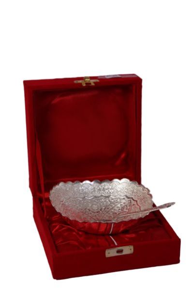 3401 Silver Plated Bowl With Spoon