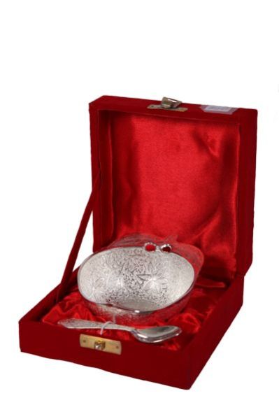 3404 Silver Plated Bowl With Spoon