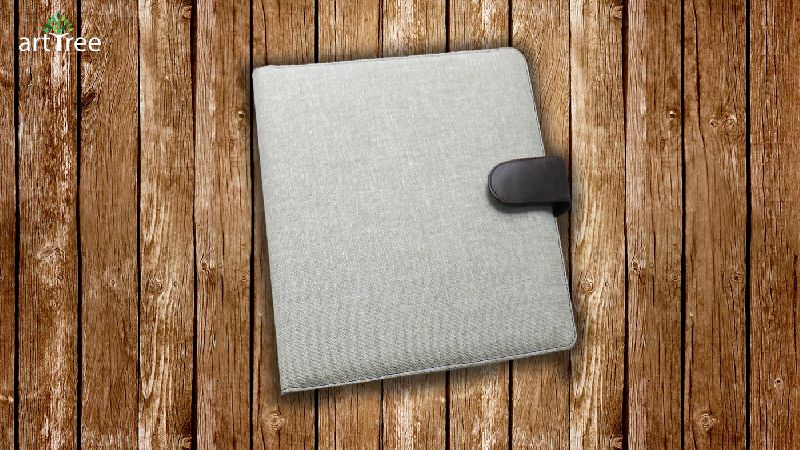 Khadi Jute & Pure Leather Folder 01