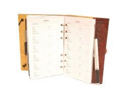MA-1 Leather Covered Telephone Diary