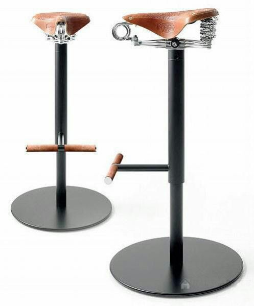 antique iron bar stool