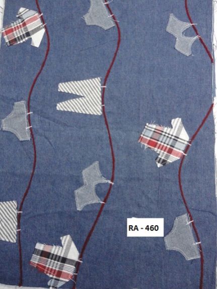 RA-460 Denim Patchwork Fabric
