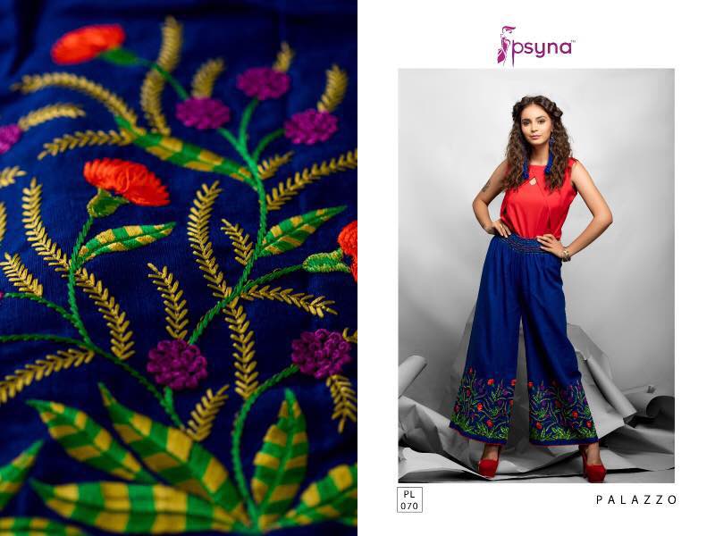 Embroidered Palazzo Pant 04