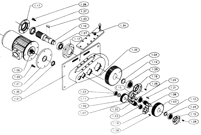 Electric Wire Rope Hoist Guide >> Details of Main Gear Box