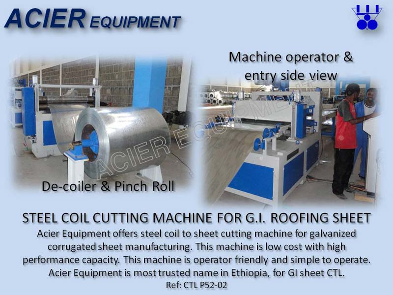 Galvanized Coil Cutting Machine For Roofing Sheet