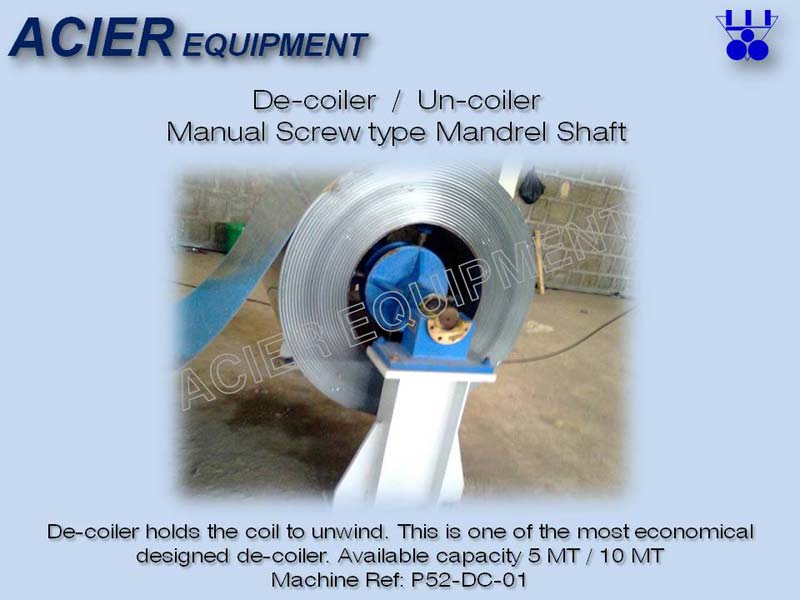 Manual Screw Type Decoiler