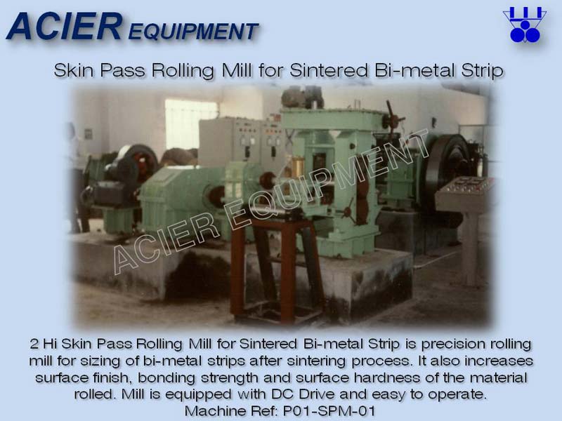 Skin Pass Rolling Mill For Sintered Bimetal Strip