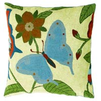 Chain Stitched Floral Cushion Cover 02
