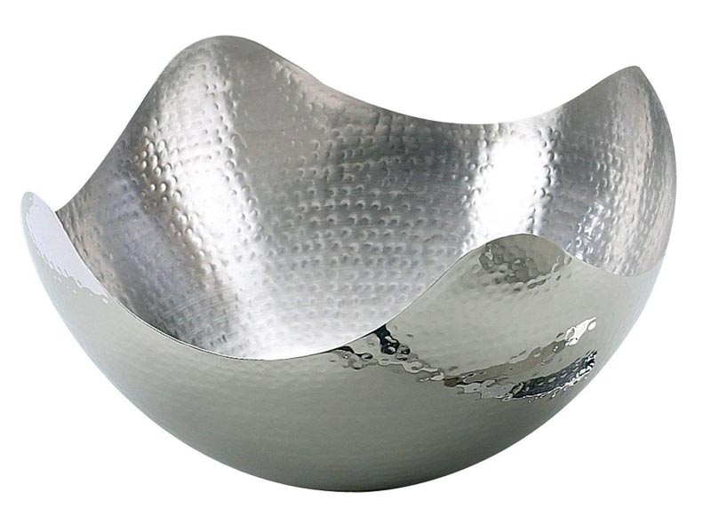 Stainless Steel Hammered Fruit Serving Bowl