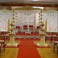 Mandap with Carved Backdrop