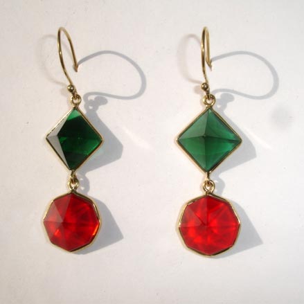 Faceted Glass Earrings