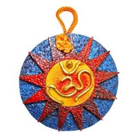 Om with Surya Wall Hanging