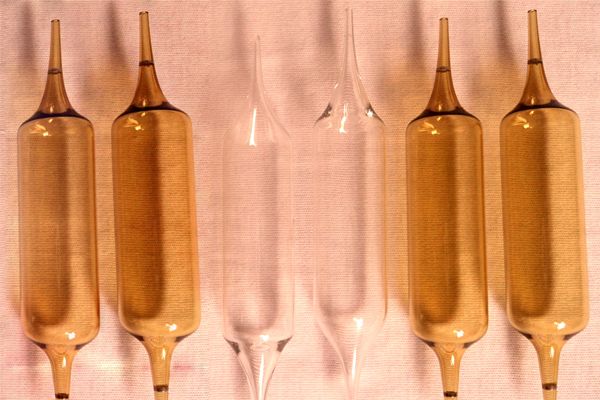 laboratory glass ampoules