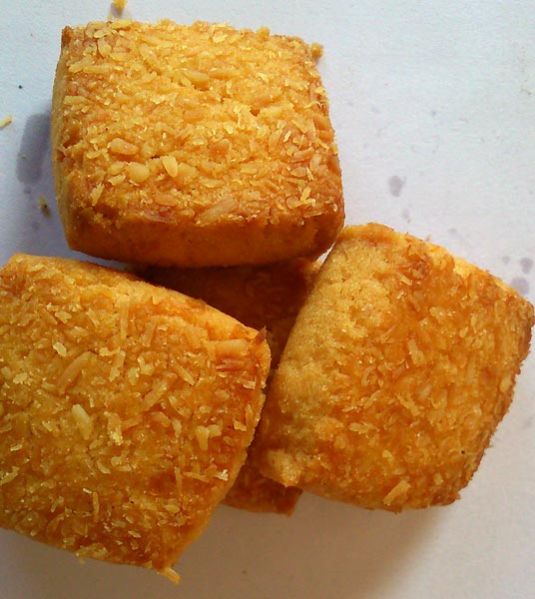 Square Coconut Biscuits