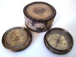 Dolland London pocket compass with leather box