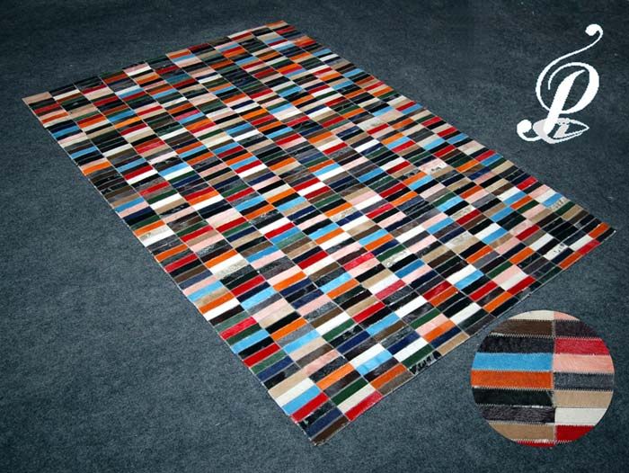 Stripes Hair-on Hide Carpet (Multi)