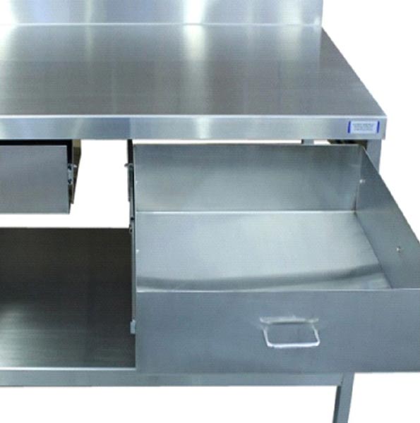 Stainless Steel Double Drawer Table