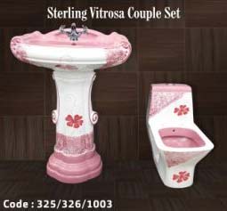 Sterling Wash Basin and Toilet Set