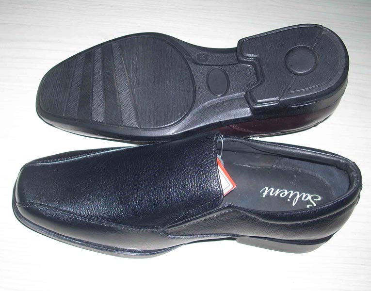 Ladies Easy B Black/Navy Leather Slip On Shoes Zara