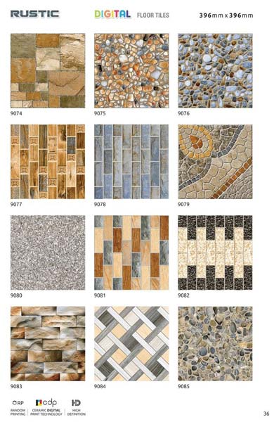Digital Floor Tiles 396x396mm 10