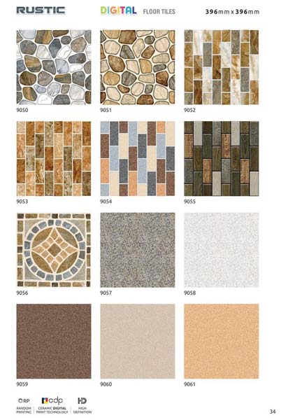 Digital Floor Tiles 396x396mm 12