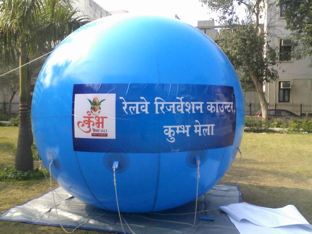 Advertising Sky Balloons (Railway Reservation Counter)