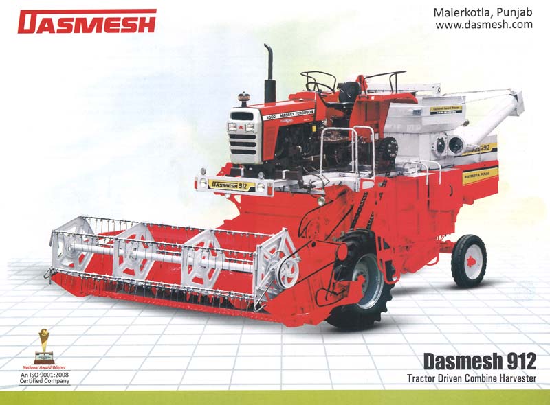 Dasmesh (912) Tractor Driven Combine Harvester