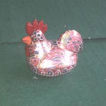 Paper Mache Hen Design Pin Box