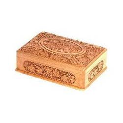 Wood Carved Cigar Box