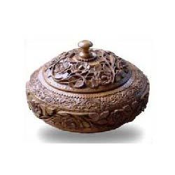 Wood Carved Fruit Bowl