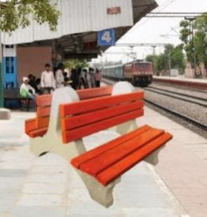 Double Side Chair Bench with Back Rest