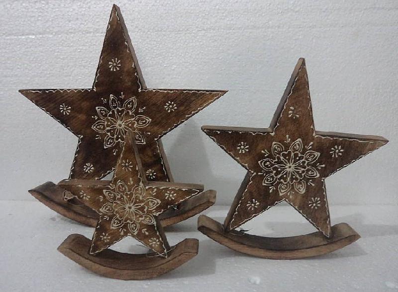 Wooden Stars Craft Decorative Suppliers Wooden Stars 01 02