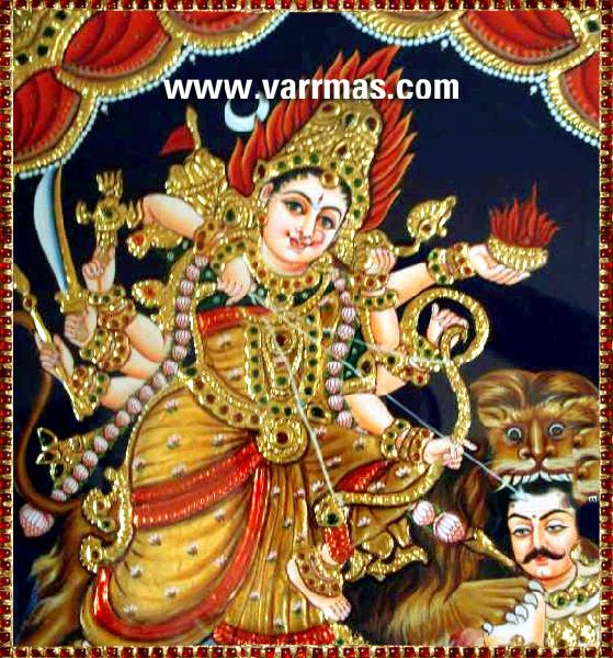 Durga Tanjore Painting (10207)