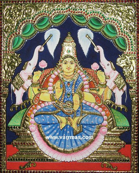 Gajalakshmi Tanjore Painting (10071)