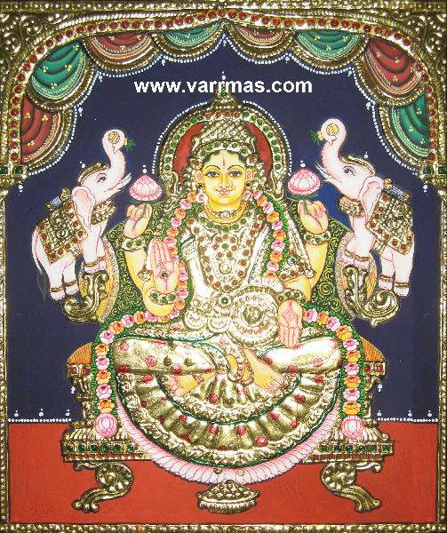 Gajalakshmi Tanjore Painting (10074)