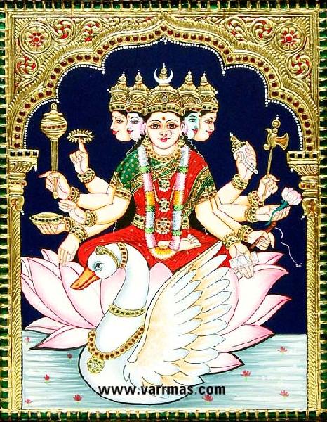 Gayathri Tanjore Painting (10320)