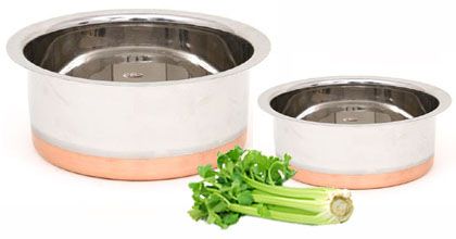 Flat Copper Lined Utensils