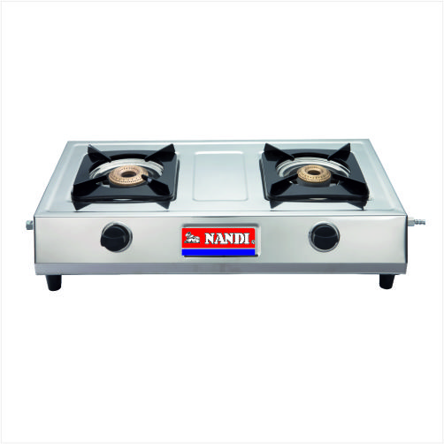 Cute Nandi Two Burner Stainless Steel Gas Stove