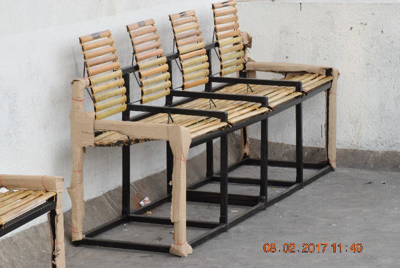 Bamboo Four Seater Bench 02