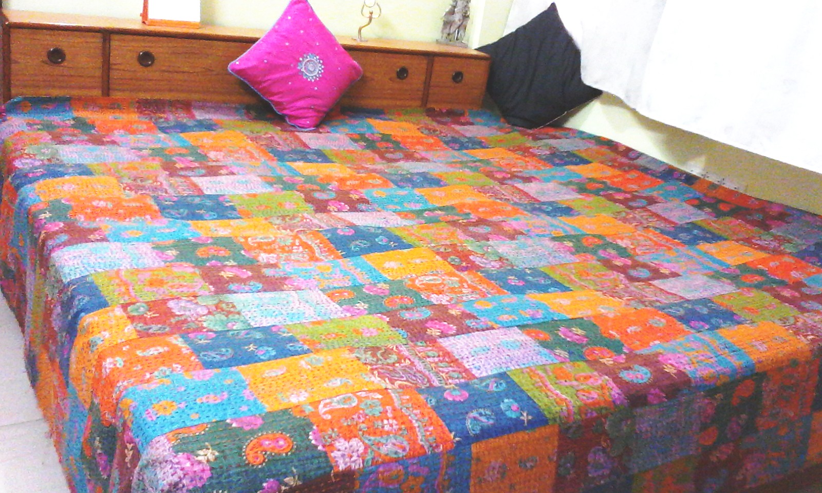 Bed Cover Patch Work Kantha